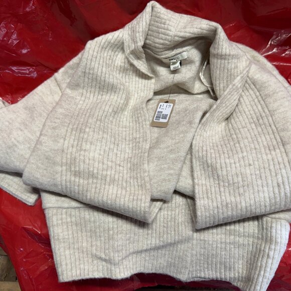 BNWT RW & CO Long-Sleeve Spongy Open Cardigan, Light moonbeam mix - Picture 4 of 6